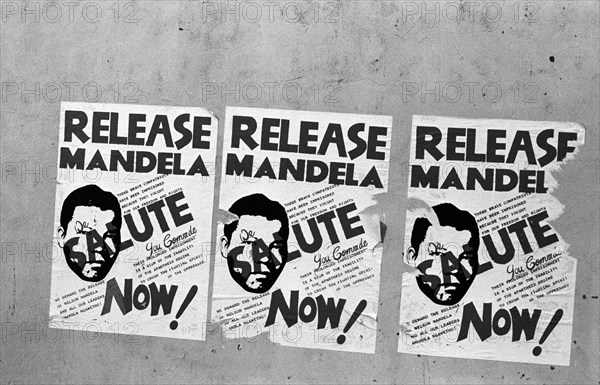 Affiches pour la libération de Nelson Mandela