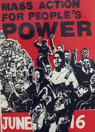 Affiche contre l'apartheid en Afrique du Sud