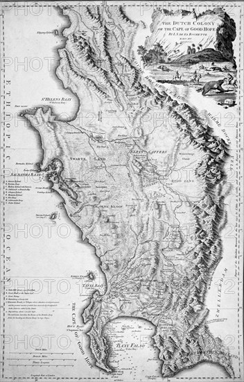 De la Rochette, Carte des colonies hollandaises établies au Cap