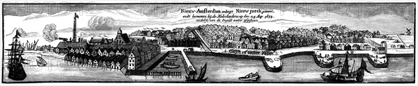 Fondation de la Nouvelle Amsterdam (plus tard New York, en 1673) par les Hollandais