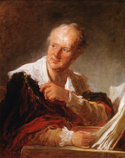 Fragonard, Portrait of Denis Diderot
