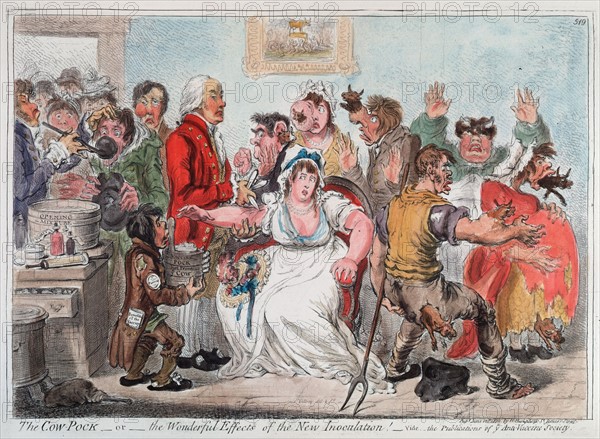 Vaccination against Smallpox using Cowpox serum, 1802