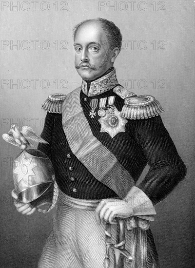 Engraving showing Nicholas I (1796-1855), Tsar of Russia