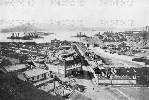 Guerre Russo-japonaise 1904-1905, vue du Port Arthur