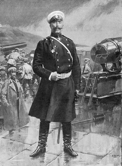 Anatoly Mikhaylovich Stossel (1848-1915) Général russe aux commandes de Port Arthur en 1904, pendant la guerre Russo-Japonaise de 1904-1905