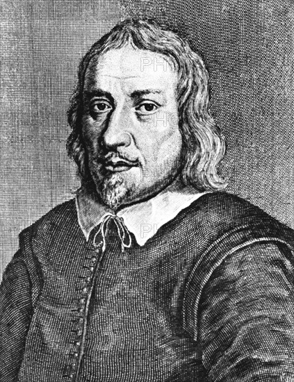 Gravure représentant Jakob Böhme (1575-1624) Théosophe, représentant du mysticisme et alchimiste allemand