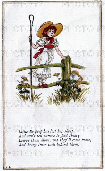 Illustration by Kate Greenaway (1846-1901) for a book of nursery rhymes