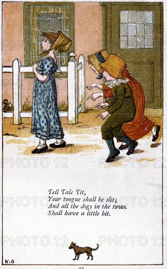 Comptine de Edmund Evans "A Day in a Child's Life", illustree par Kate Greenaway (1846-1901)