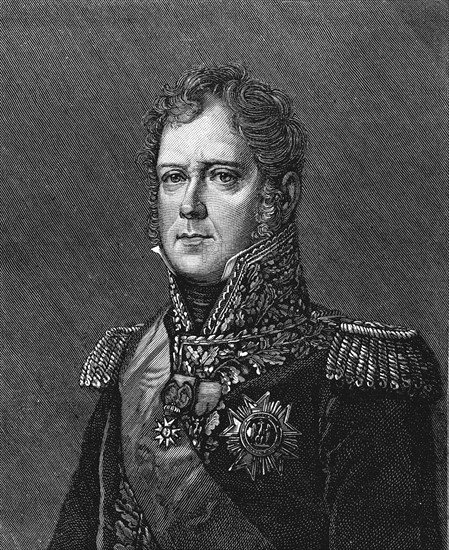 Engraving showing Michel Ney