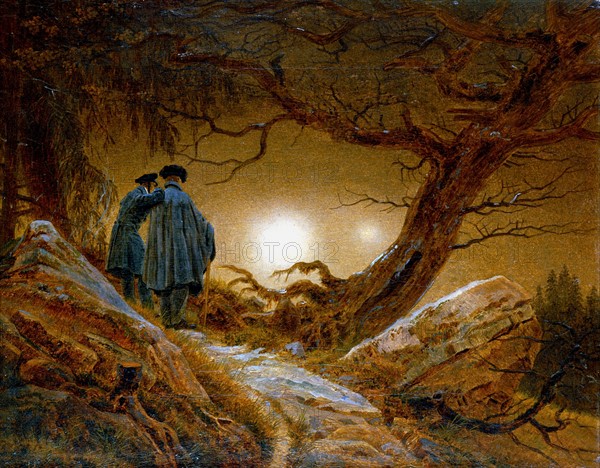 Friedrich, Man and Woman Gazing at the Moon