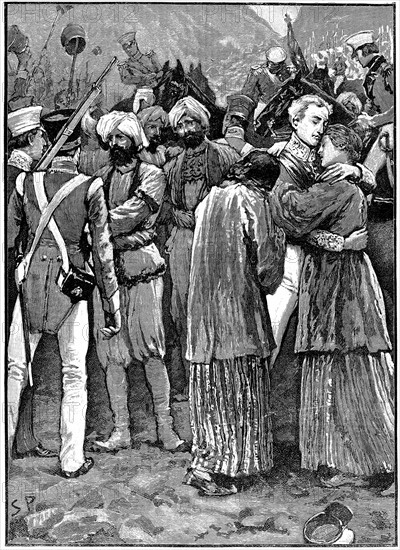 First Anglo-Afghan War 1838-1842: Rescue of British prisoners from the Afghans after the defeat of Akbar Khan