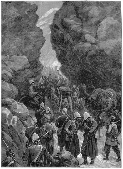 Second Anglo-Afghan War (1878-1880): A block in the Jugdulluk Pass
