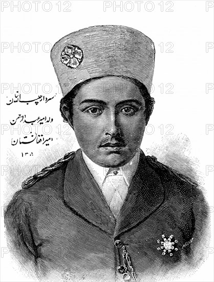 Habibollah Khan (1872-1919) in 1893. Eldest son of  Abdor Rahman Khan and great-grandson of Dost Mohammad Khan