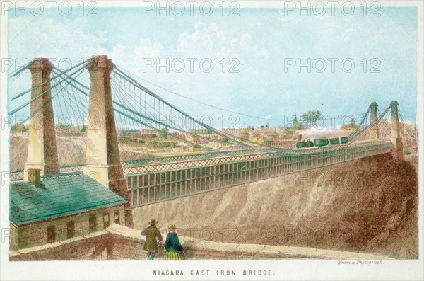 Niagara suspension bridge (railway), engineers J.A. and W.A. Roebling