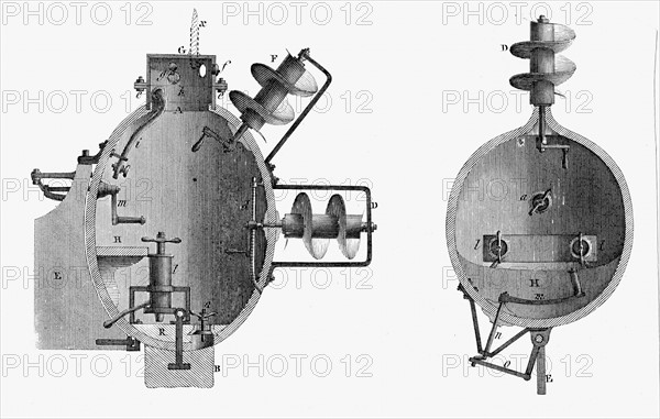 Turtle' (1787), submarine by David Bushnell (1742-1824)