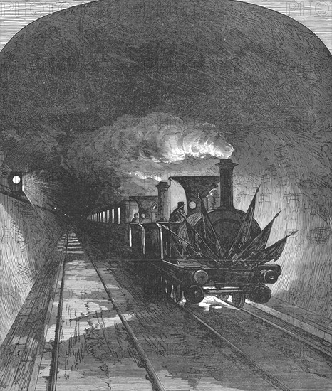 Inauguration en septembre 1871 du tunnel ferroviaire du Mont Cenis reliant la France et la Suisse