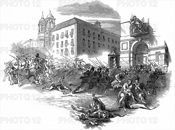 Revolution in Spain, disturbances in Madrid, May 1848