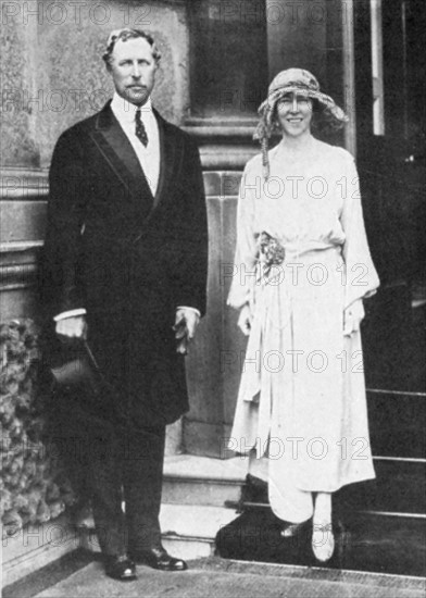 Albert I with his consort Queen Elizabeth