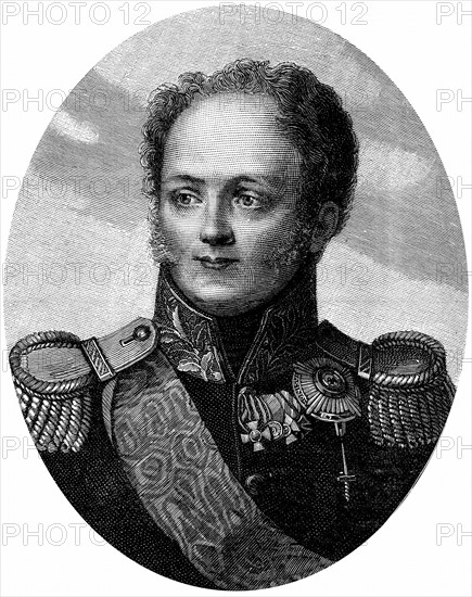 Alexandre Ier (1777-1825) Tsar de Russie à partir de 1801 dans son uniforme militaire
