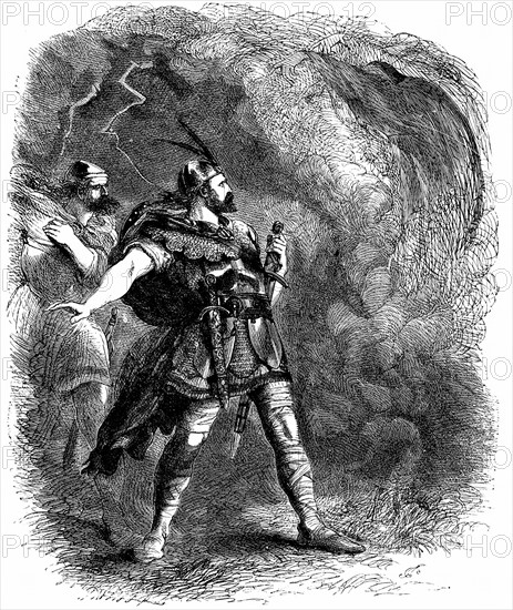 Macbeth et Banquo écoutant les prédictions des trois sorcières