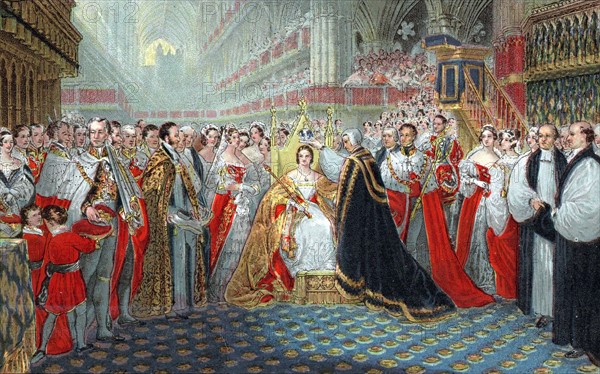 Reine Victoria (1819-1901), Reine du Royaume-Uni à partir de 1837, Impératrice des Indes à partir de 1876, couronnée en 1838