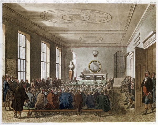 Pugin et Rowlandson, Réunion de la Société d'Agriculture