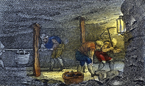 Underground scene in coal mine