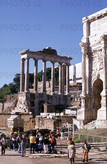 Ruins of the Forum and Temple of Saturn, Rome