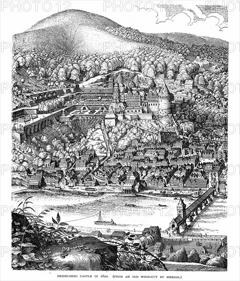 Vue du Chateau et de la Ville d'Heidelberg