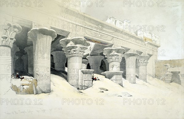Portico of the sandstone Temple of Edfu