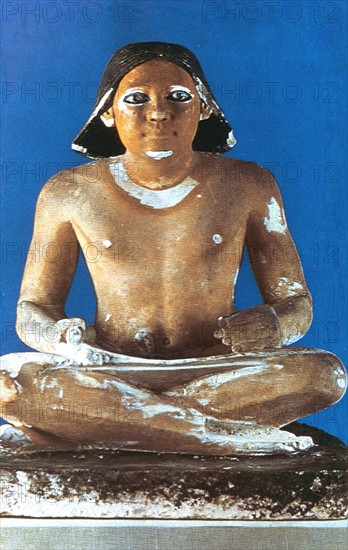 Model of seated scribe