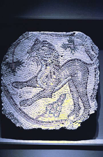 Roman mosaic of a lion