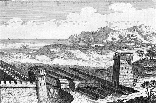 Reconstruction of Julius Caesar's siege of Marseilles