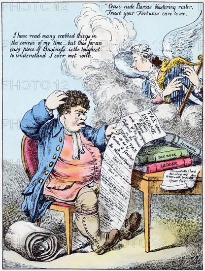 Income Tax: John Bull scratches his head at William Pitt's