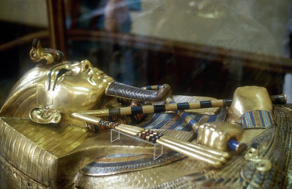 Gold sarcophagus of King Tutankamen