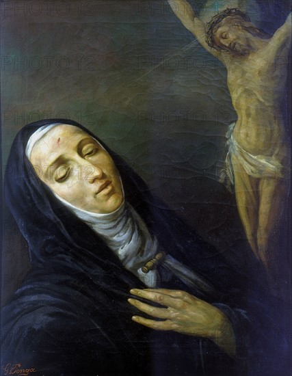 Anonymous. 19th Century. St Rita de Cascia (fl.1457) Patron saint of loneliness and spouse abuse. Church of St Maria del Giglio, Venice