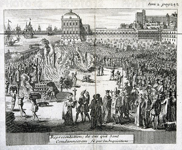 Burning of heretics sentenced by the Inquisition