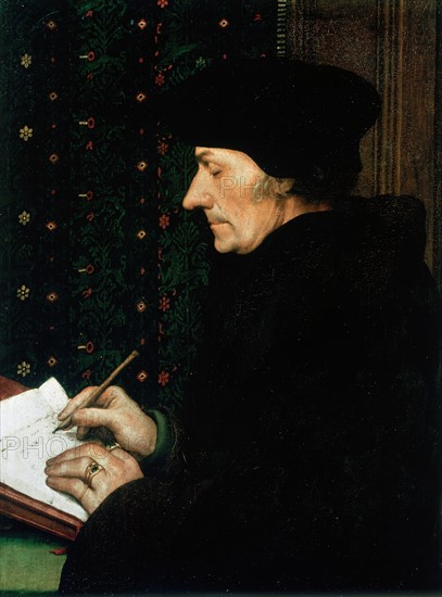 Holbein le Jeune, Erasme écrivant