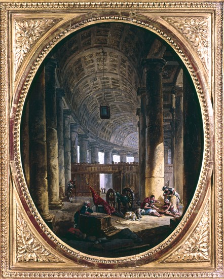 Interior of the colonnade of St Peter's