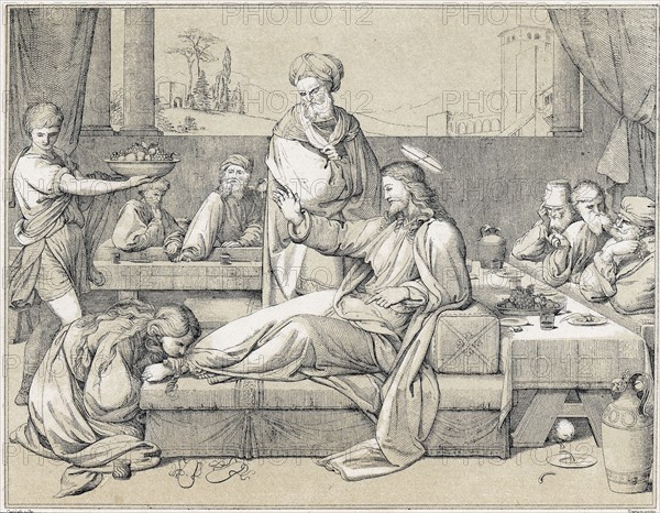 Mary Magdalene annointing the feet of Jesus