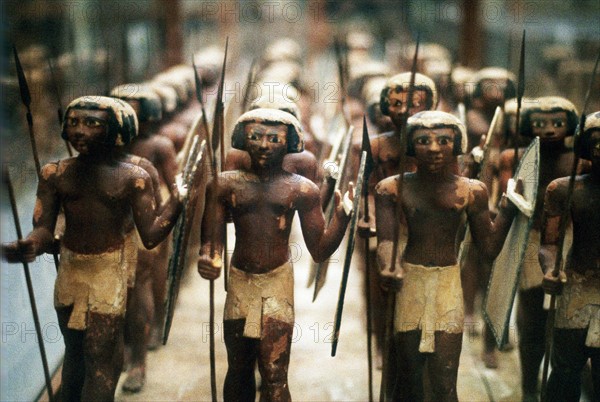 Model soldiers from the tomb of an 18th dynasty pharoah