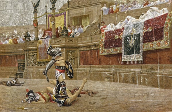 Gladiators in the Roman arena