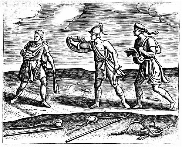 Roman soldiers: Stone slingers and their equipment