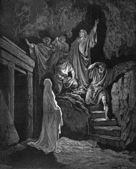 Jesus raising Lazarus from his tomb