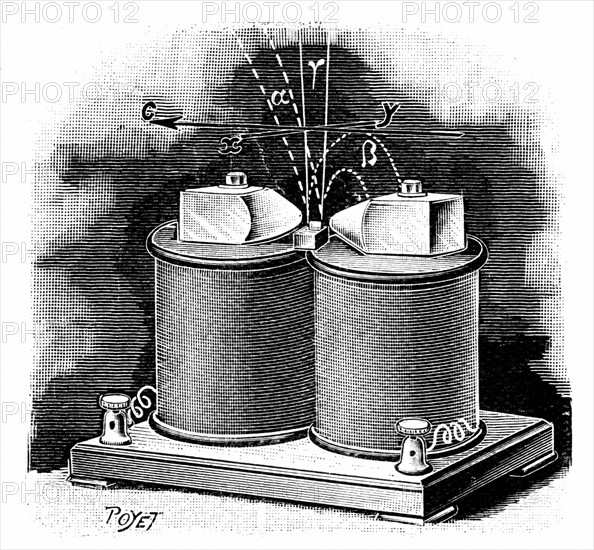 High voltage equipment used by Pierre and Marie Curie