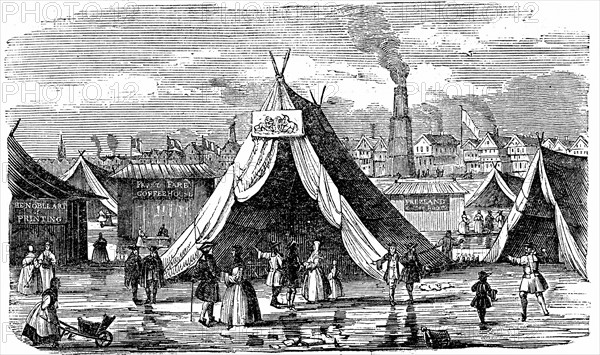 Frost Fair on the Thames at London, 1734-40