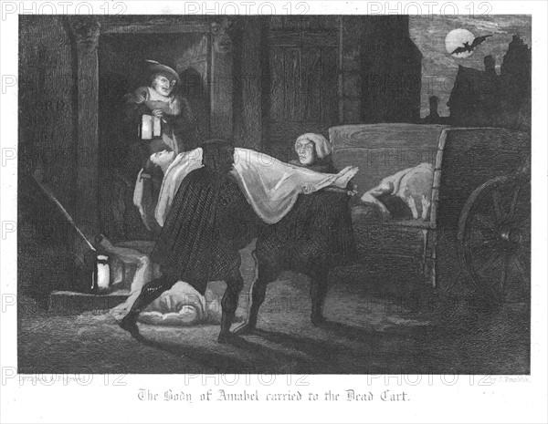 Amabel Bloundel's body being carried from the Earl of Rochester's house