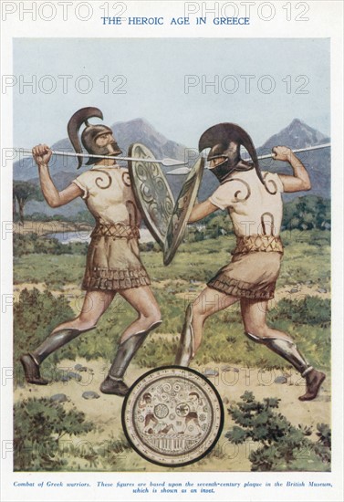 Greek warriors fighting