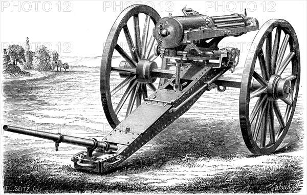 Gatling rapid fire gun