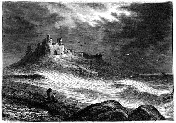 Dunstanburgh Castle on the coast of Northumberland, which changed hands a number of times during the Wars of the Roses between the house of York and Lancaster